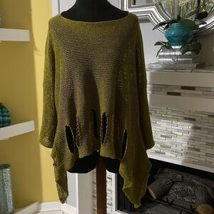 B&K Moda Holy Moly Lagenlook slouchy knit sweater OSFM